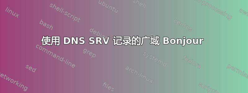 使用 DNS SRV 记录的广域 Bonjour