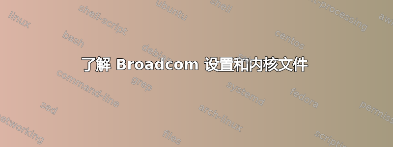 了解 Broadcom 设置和内核文件