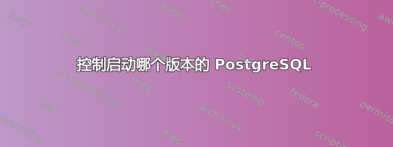 控制启动哪个版本的 PostgreSQL