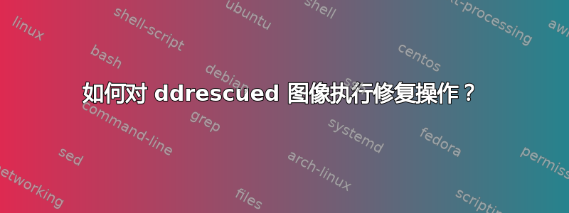 如何对 ddrescued 图像执行修复操作？