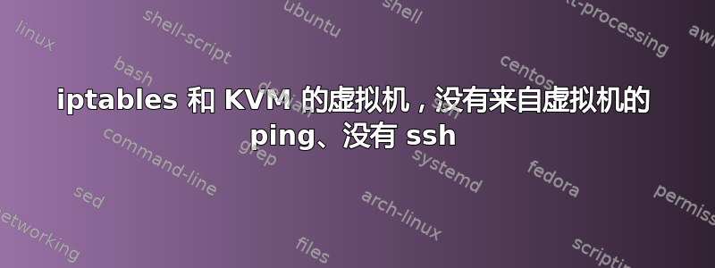 iptables 和 KVM 的虚拟机，没有来自虚拟机的 ping、没有 ssh