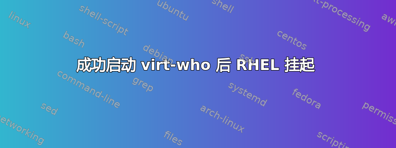 成功启动 virt-who 后 RHEL 挂起