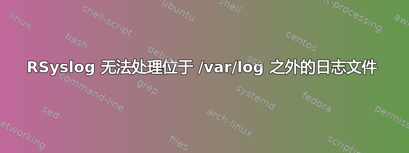 RSyslog 无法处理位于 /var/log 之外的日志文件