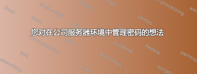 您对在公司服务器环境中管理密码的想法