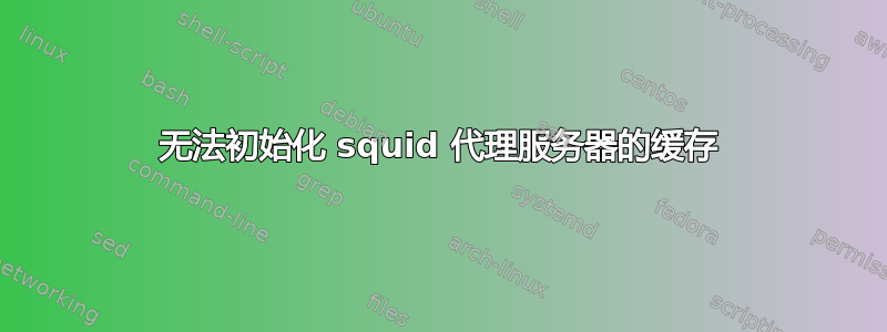 无法初始化 squid 代理服务器的缓存