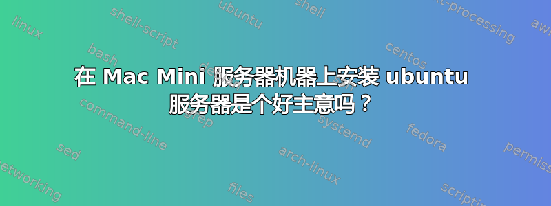 在 Mac Mini 服务器机器上安装 ubuntu 服务器是个好主意吗？