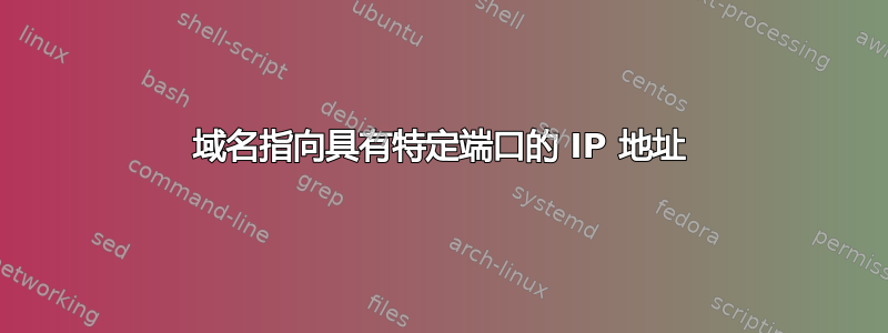 域名指向具有特定端口的 IP 地址