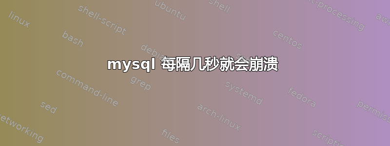 mysql 每隔几秒就会崩溃