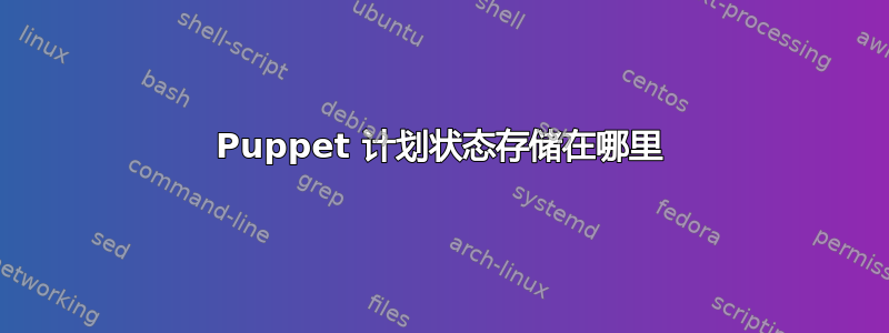 Puppet 计划状态存储在哪里