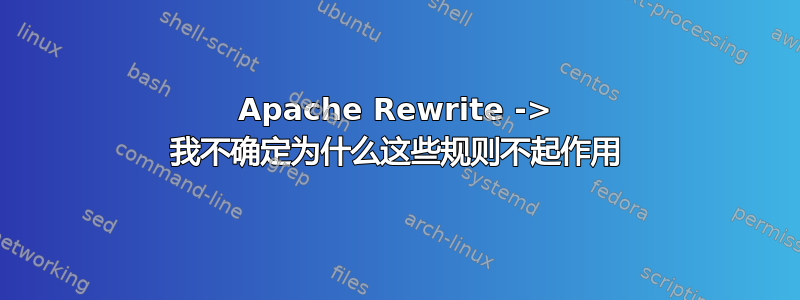 Apache Rewrite -> 我不确定为什么这些规则不起作用