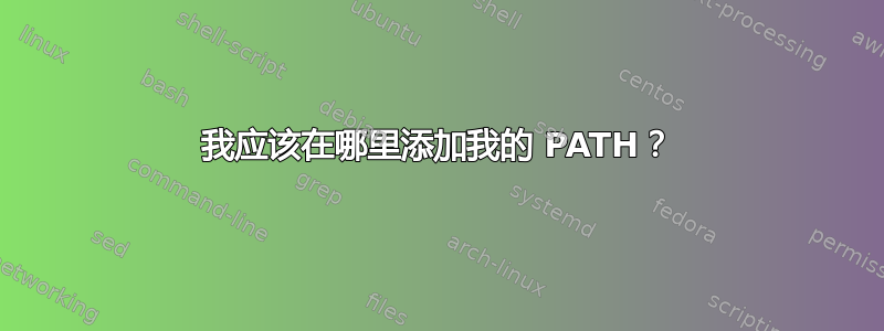 我应该在哪里添加我的 PATH？