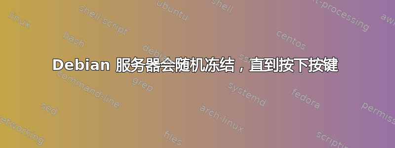 Debian 服务器会随机冻结，直到按下按键