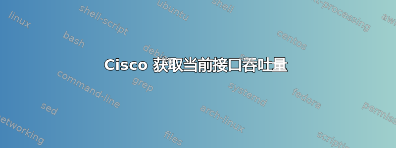 Cisco 获取当前接口吞吐量