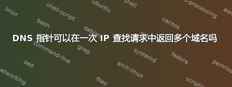 DNS 指针可以在一次 IP 查找请求中返回多个域名吗