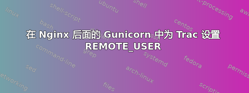 在 Nginx 后面的 Gunicorn 中为 Trac 设置 REMOTE_USER