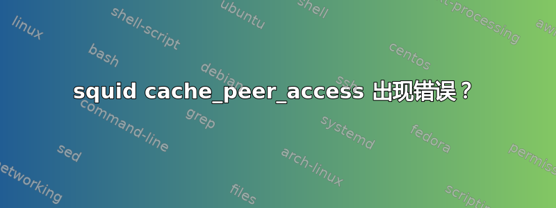 squid cache_peer_access 出现错误？