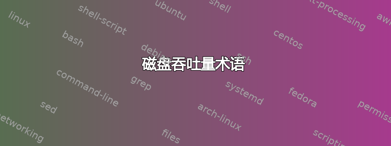 磁盘吞吐量术语