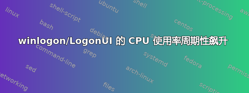 winlogon/LogonUI 的 CPU 使用率周期性飙升