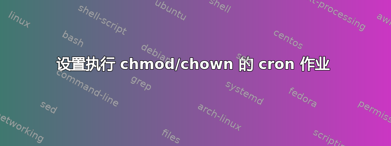 设置执行 chmod/chown 的 cron 作业