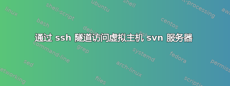 通过 ssh 隧道访问虚拟主机 svn 服务器