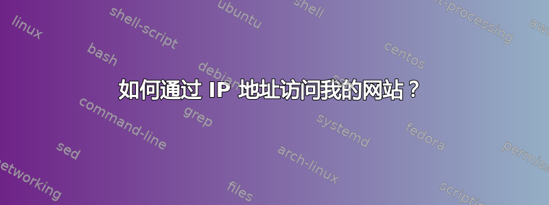 如何通过 IP 地址访问我的网站？