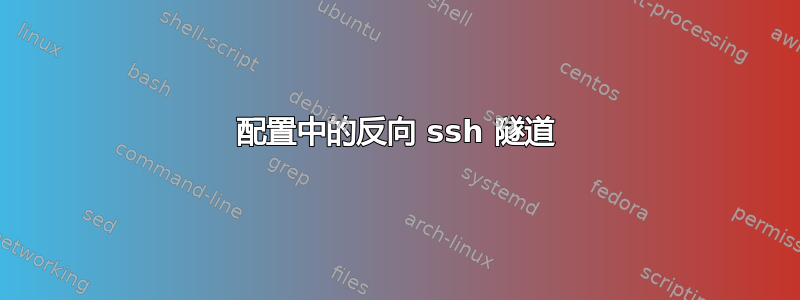 配置中的反向 ssh 隧道