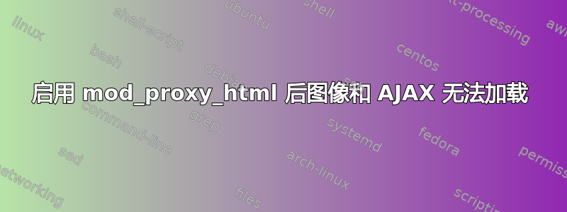 启用 mod_proxy_html 后图像和 AJAX 无法加载