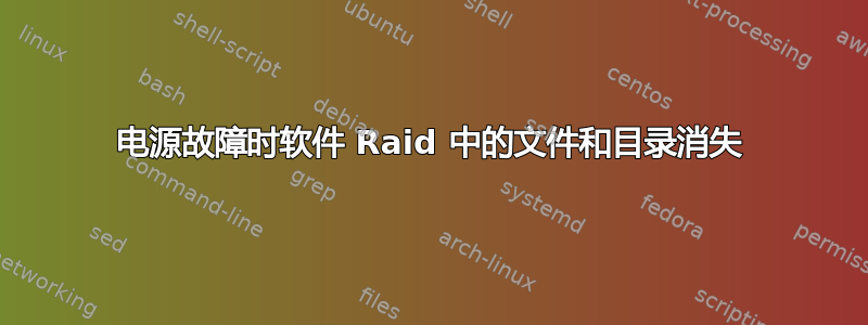 电源故障时软件 Raid 中的文件和目录消失