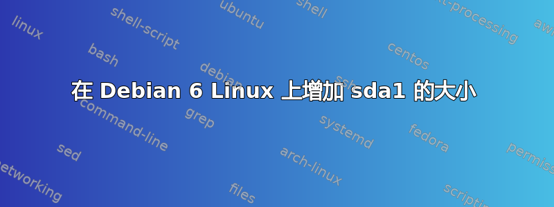 在 Debian 6 Linux 上增加 sda1 的大小