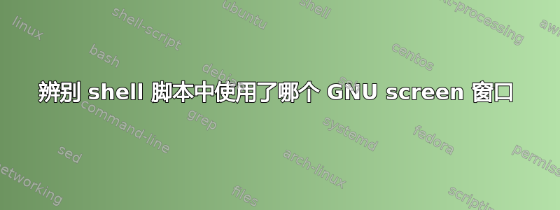 辨别 shell 脚本中使用了哪个 GNU screen 窗口