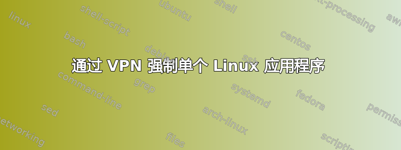 通过 VPN 强制单个 Linux 应用程序