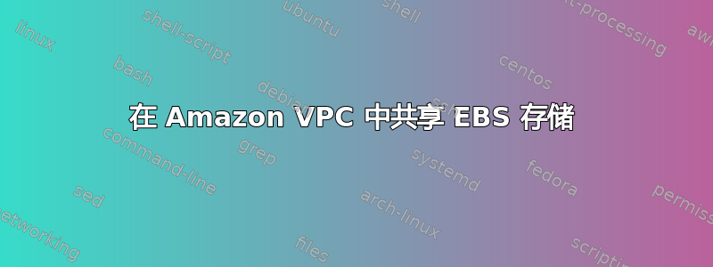 在 Amazon VPC 中共享 EBS 存储