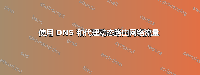 使用 DNS 和代理动态路由网络流量