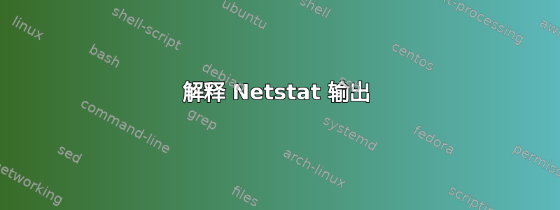 解释 Netstat 输出