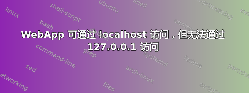 WebApp 可通过 localhost 访问，但无法通过 127.0.0.1 访问