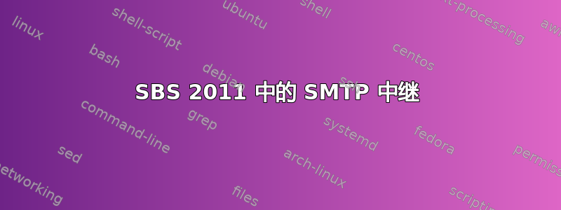 SBS 2011 中的 SMTP 中继