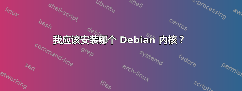 我应该安装哪个 Debian 内核？