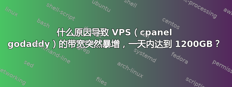 什么原因导致 VPS（cpanel godaddy）的带宽突然暴增，一天内达到 1200GB？