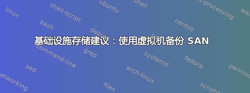 基础设施存储建议：使用虚拟机备份 SAN 