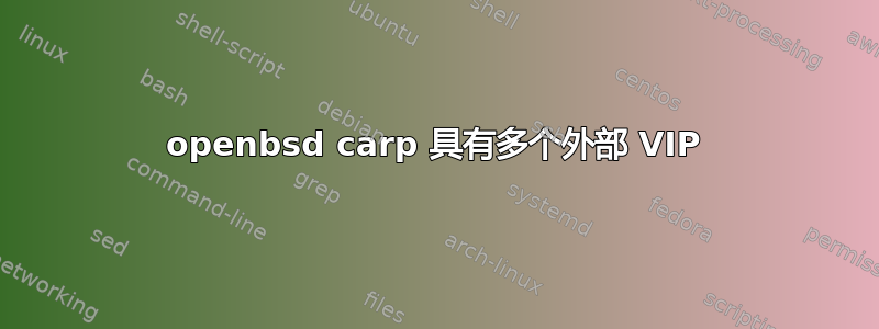 openbsd carp 具有多个外部 VIP