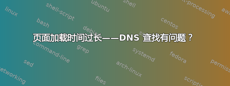 页面加载时间过长——DNS 查找有问题？