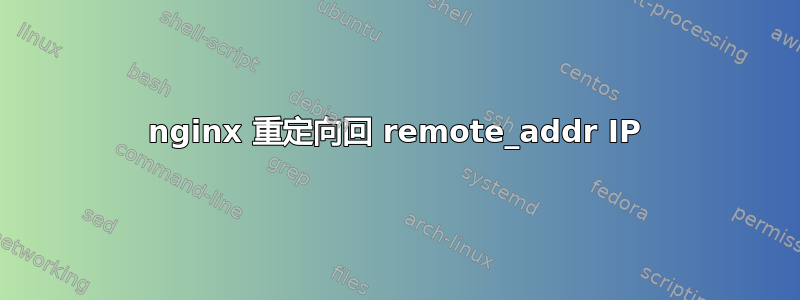 nginx 重定向回 remote_addr IP