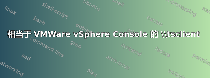 相当于 VMWare vSphere Console 的 \\tsclient