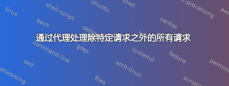 通过代理处理除特定请求之外的所有请求