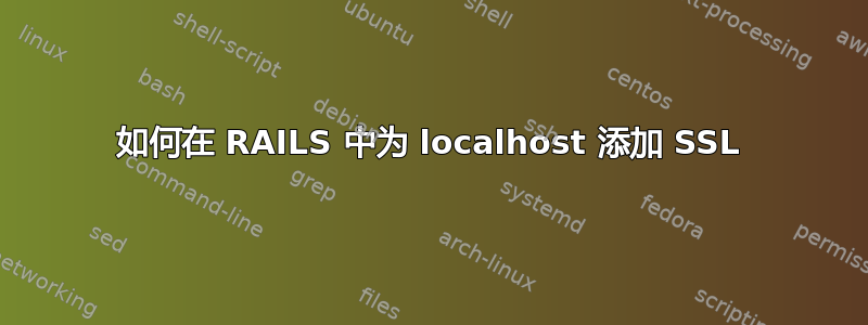 如何在 RAILS 中为 localhost 添加 SSL