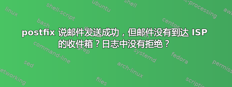 postfix 说邮件发送成功，但邮件没有到达 ISP 的收件箱？日志中没有拒绝？