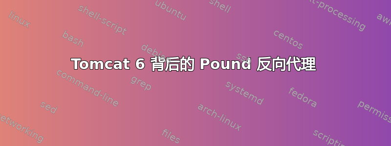 Tomcat 6 背后的 Pound 反向代理