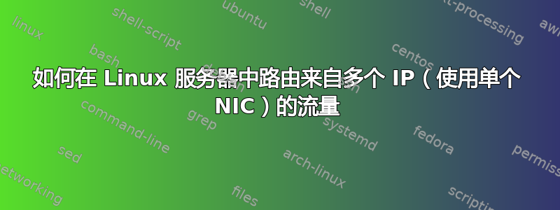 如何在 Linux 服务器中路由来自多个 IP（使用单个 NIC）的流量