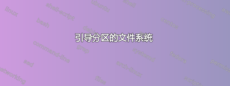 引导分区的文件系统