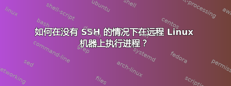 如何在没有 SSH 的情况下在远程 Linux 机器上执行进程？